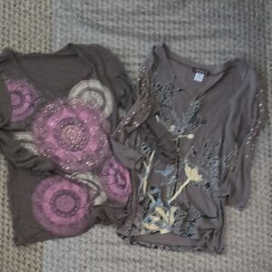 Floral and Abstract Design Tops